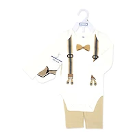 Baby Mode 3 Piece Dress-Up Set: Brown 0-3M