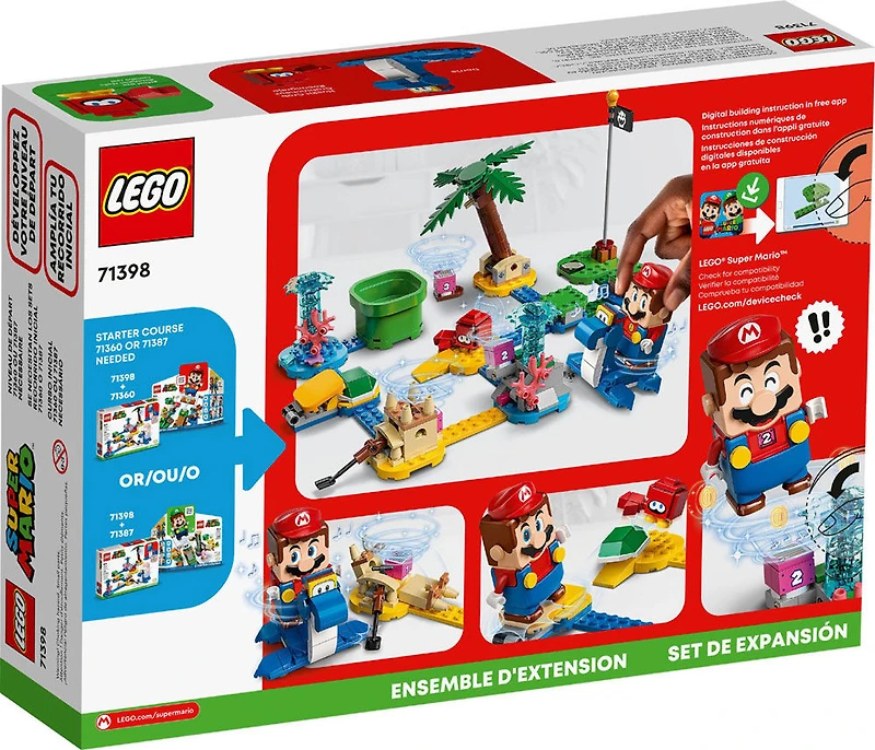 LEGO Super Mario Ensemble d'extension Le bord de mer de Dorrie 71398 Ensemble de construction (229 pièces)