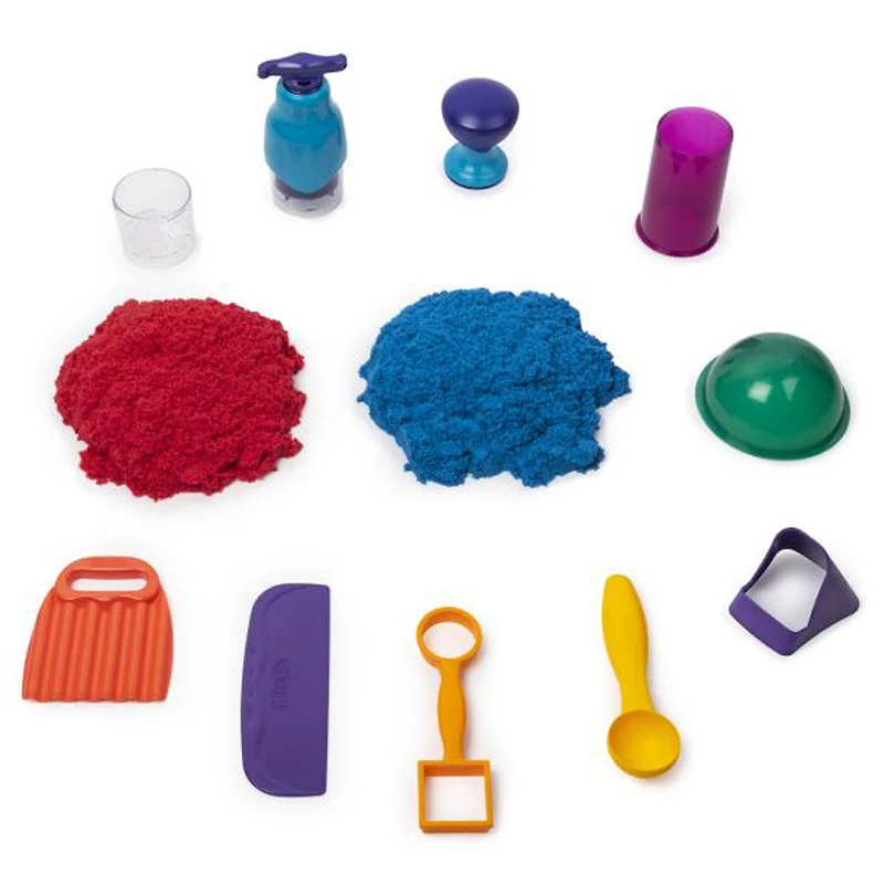 Kinetic Sand, Coffret Sandisfying avec 907 g de sable et 10 outils