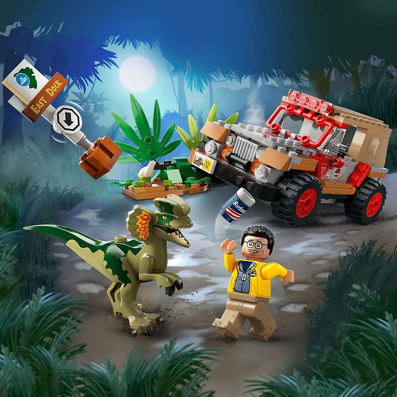 LEGO Jurassic Park L'embuscade du dilophosaurus 76958 Ensemble de jeu de construction (211 pièces)