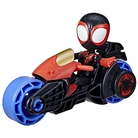 Marvel Spidey et ses Amis Extraordinaires, figurine Miles Morales avec moto