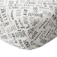 Drap de lit en Mousseline de Coton Red Rover - Love Language - Notre exclusivité