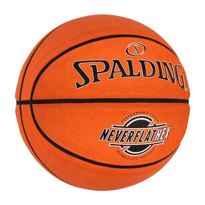 Ballon de basket Spalding Neverflat avec technologie Soft Grip