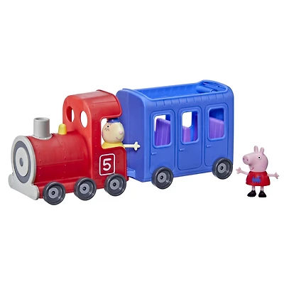 Peppa Pig Peppa's Adventures Le train de Mlle Rabbit, véhicule détachable en 2 parties, jouet préscolaire