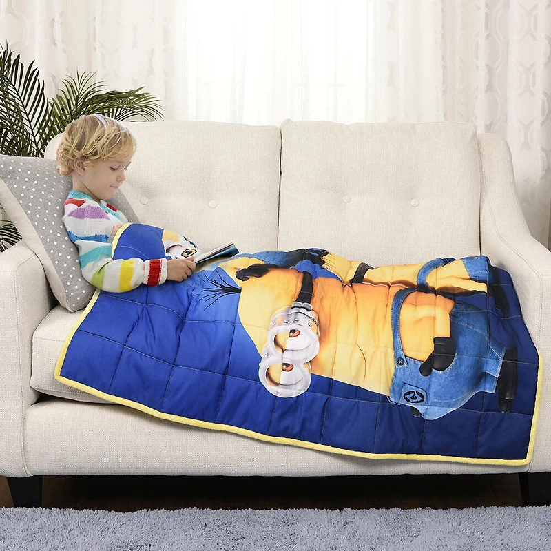 Couverture lestée pour enfants Minions Détestable Moi (36 x 48 pouces), 5 lbs