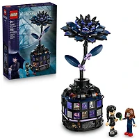LEGO Mercredi Le Dahlia Noir, Décoration de Chambre ou Fausse Plante pour Enfants 76784