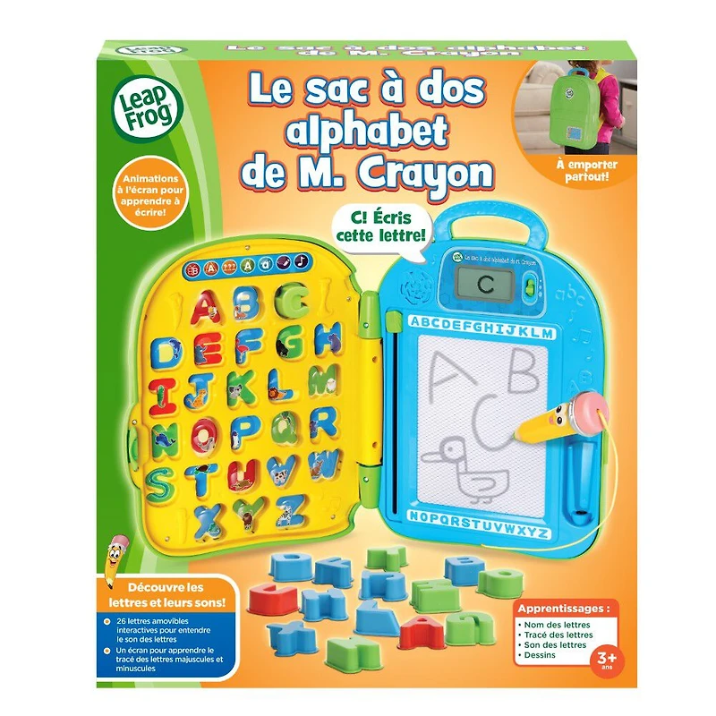 LeapFrog Mon sac à dos alphabet de M. Crayon - Version française
