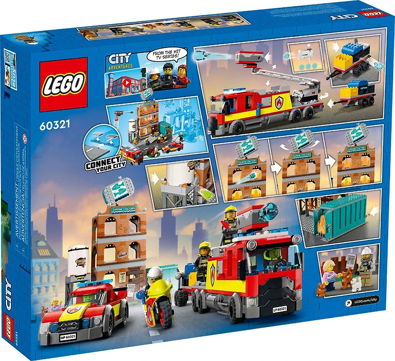 LEGO La brigade de pompiers 60321 Ensemble de construction (766 pièces)