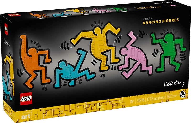 LEGO Art Keith Haring - Figures Dansantes, Décoration de Salon et Ensemble de Construction pour Adultes 31216