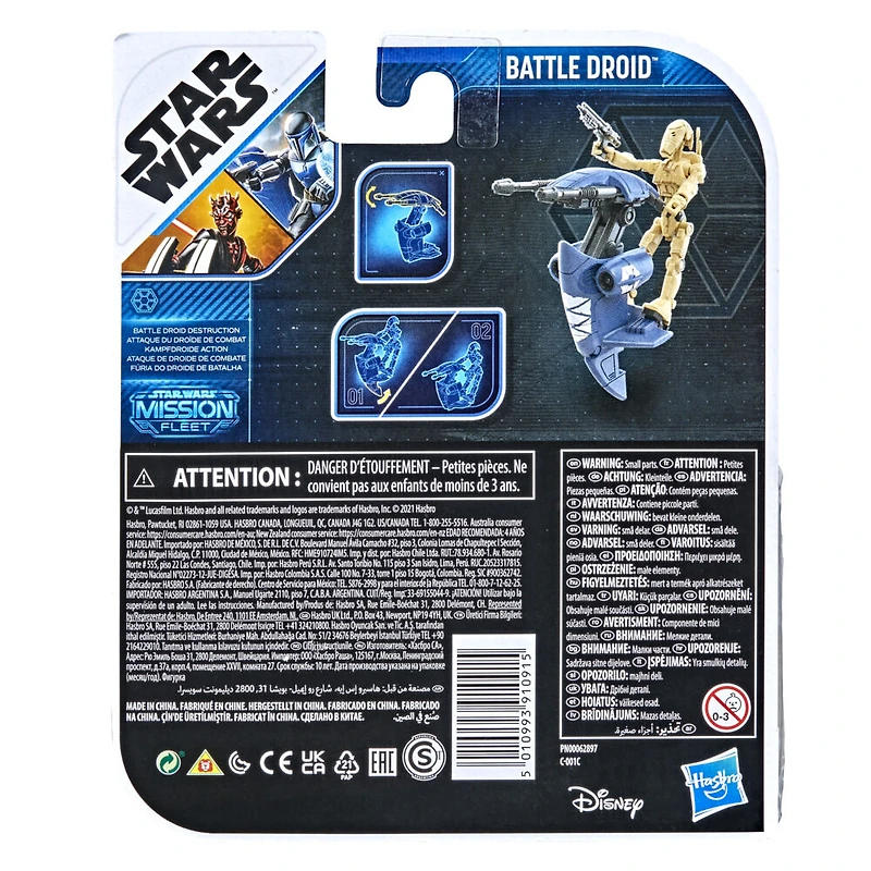 Star Wars Mission Fleet, droïde de combat Destruction figurine articulée