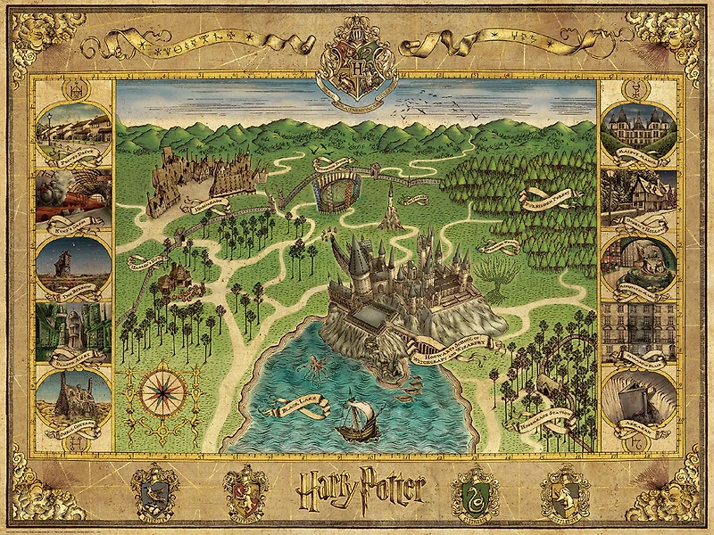 Ravensburger - Harry Potter Hogwarts Map puzzle 1500pc