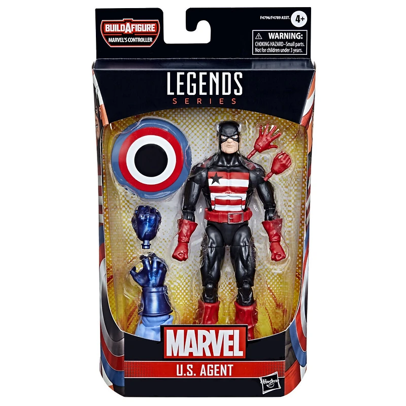 Marvel Legends Series, figurine de collection de 15 cm U.S. Agent inspirée des BD classiques avec 1 accesoire et 2 pièces Build-a-Figure