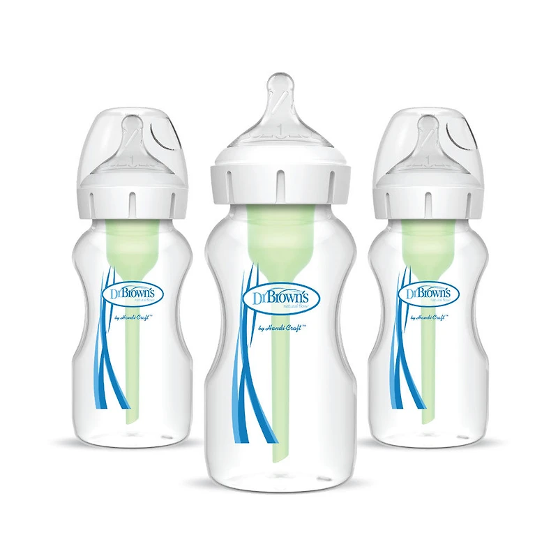 Dr. Brown's Options+ Wide-Neck Bottle 9oz, 3-Pack