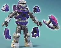 Mega Halo Heroes Series 14 Spartan Mark VII Micro Action Figure, Building Toys for Kids