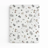 Koala Baby Lot de 1 drap de parc en flanelle Motif forêt