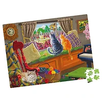 Puzzle Big Ben Luxe de 300 pièces, Point de vue du chaton