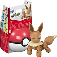 MEGA  Pokémon  Figurine articulée  Évoli, Pokéball (24 pièces)