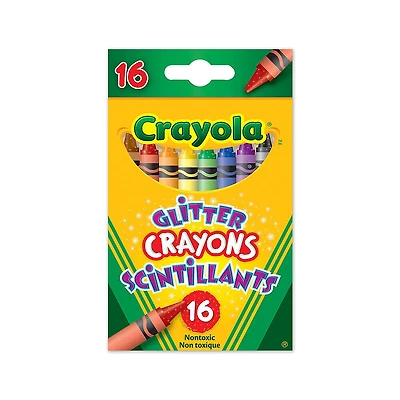 16 crayons de cire scintillants