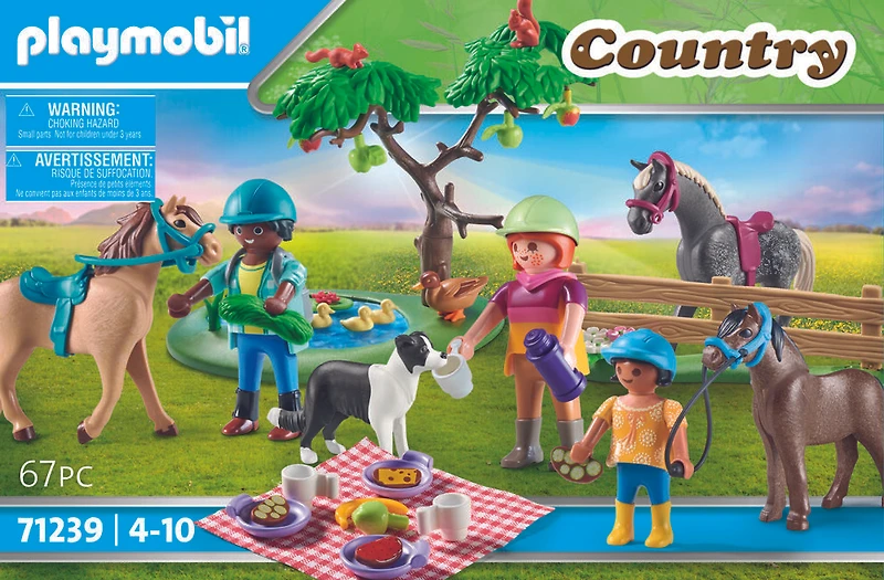 Playmobil - Cavaliers, chevaux et pique-nique