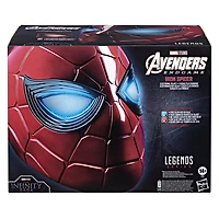 Marvel Legends Series Spider-Man, Casque électronique Iron Spider avec yeux lumineux, 6 réglages de luminosité et taille ajustable