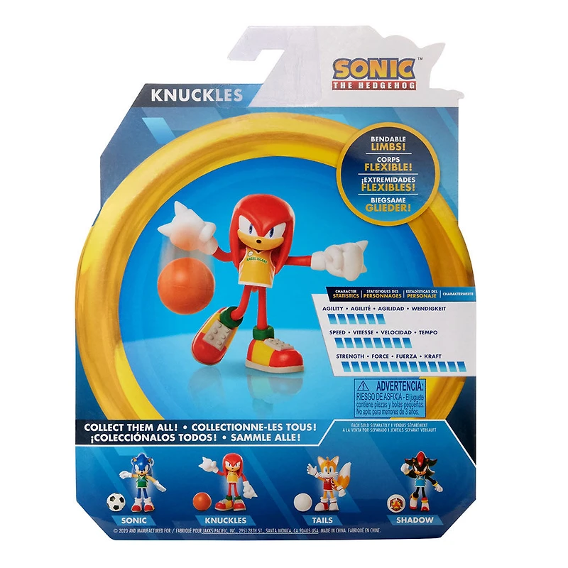 SONIC - 4" Knuckles avec basketball