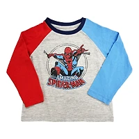 Marvel - Haut à manches longues raglan - Gris chiné et rouge et bleu - Taille 4T - Exclusivité Toys "R" Us
