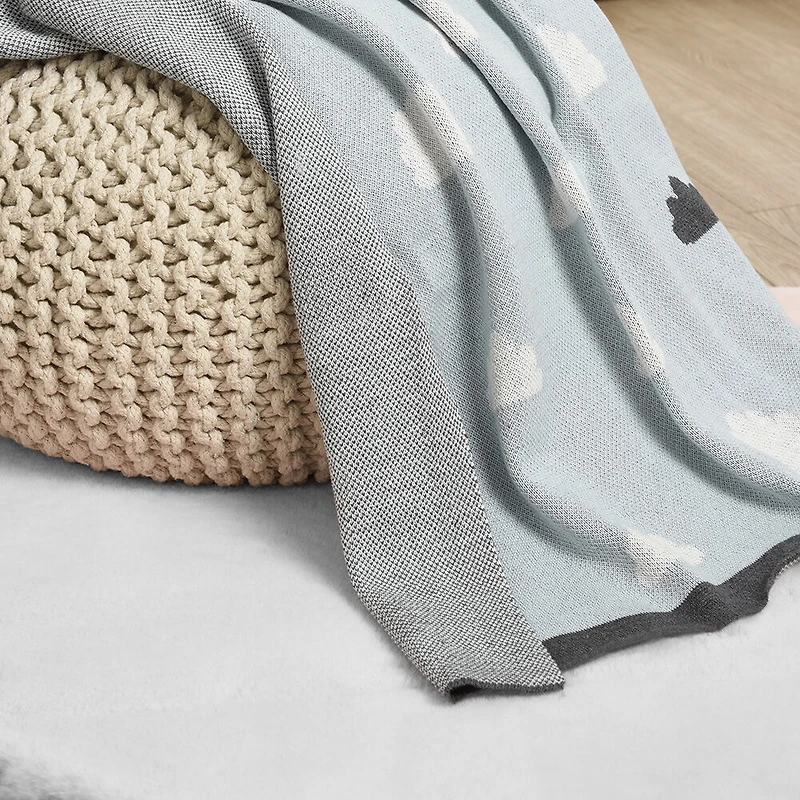 Couverture pour bébé en coton, des nuages