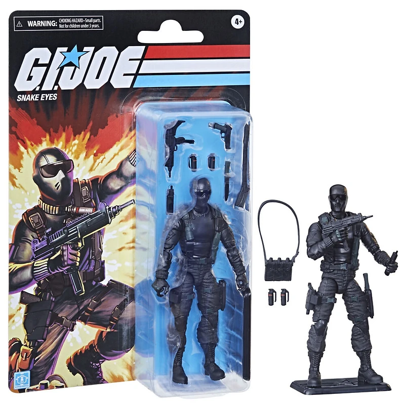 G.I. Joe Classified Series, figurine Snake Eyes de collection avec de nombreux accessoires, emballage classique