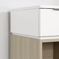 Hourra Table de chevet Orme naturel et Blanc