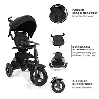 Rito Plus Folding Stroller/ Trike Black