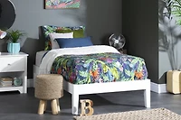 Vito Twin Solid Wood Platform Bed White