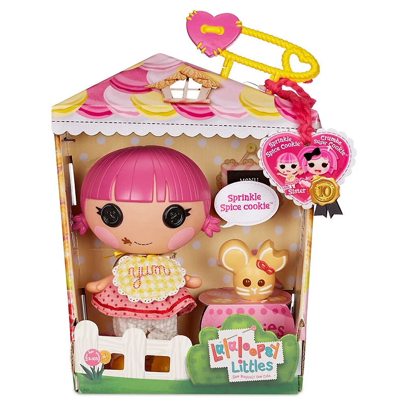 Lalaloopsy Littles Doll - Sprinkle Spice Cookie with Pet Cookie Mouse, 7" baker doll