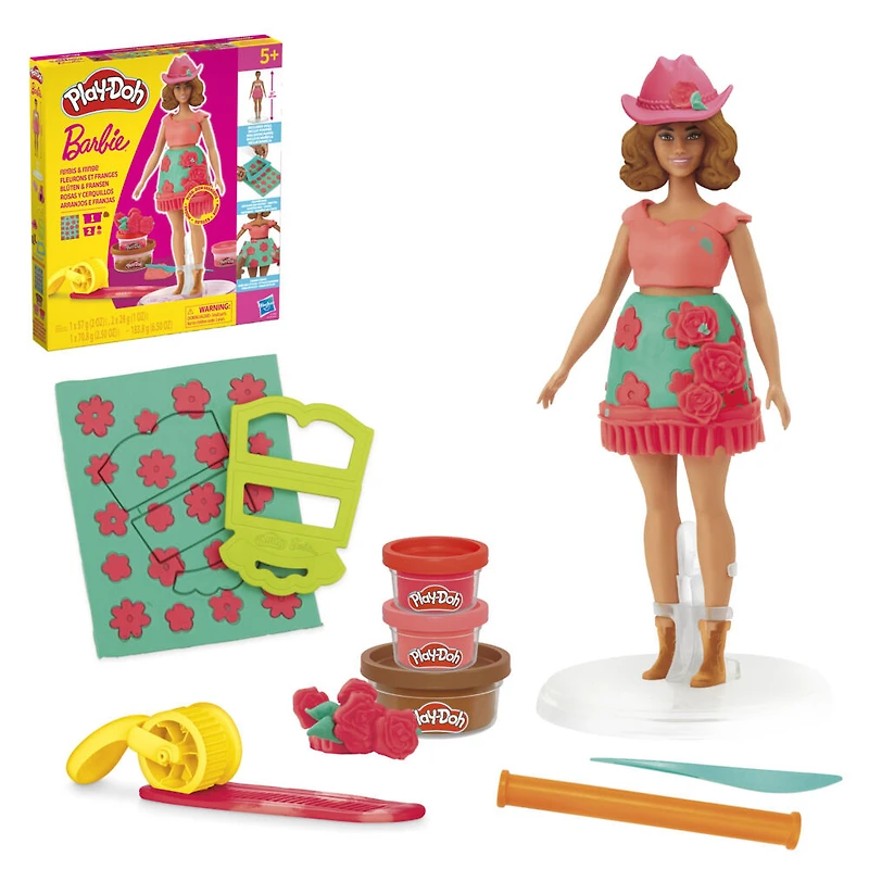Play-Doh Barbie Florals and Fringe Doll Set
