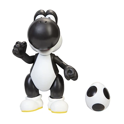 Figurine Nintendo de 4 pouces : Yoshi noir avec Oeuf