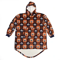 Couverture portable surdimensionnée à capuchon en sherpa des Oilers de Edmonton de la LNH taille unique