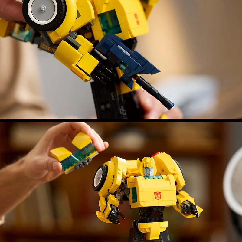 LEGO Icons Transformers Bumblebee Action Figure, Collectible Building Set for Adults,10338
