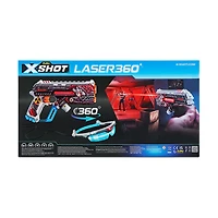 Laser 360° X-Shot Skins (2 pistolets laser et 2 casques infrarouges) par ZURU