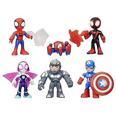 Marvel Spidey et ses Amis Extraordinaires Ensemble contre Rhino, pack de figurines Spider-Man - Notre exclusivité