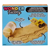 Wonder Factory Never Dry Sand Construction Trucks  - Brown + Front Loader