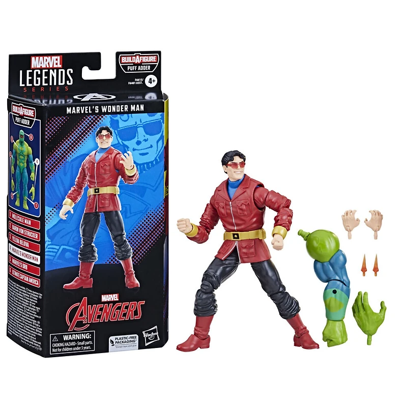 Hasbro Marvel Legends Series: Marvel's Wonder Man des bandes dessinées classiques Marvel Avengers, figurine articulée de 15 cm