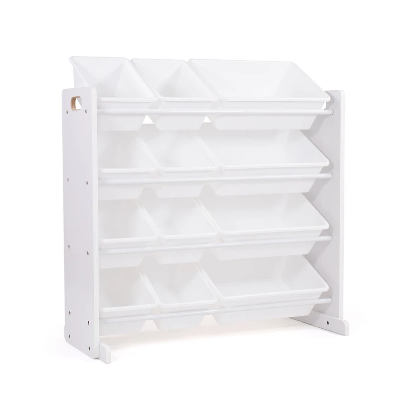 Toy Organizer with 12 Bins, White/White