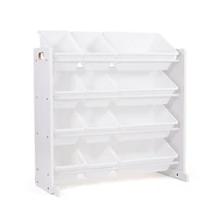 Toy Organizer with 12 Bins, White/White