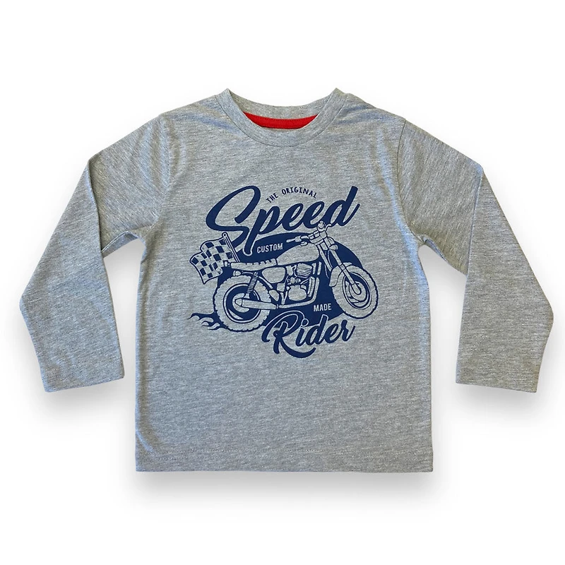 Speed Rider Long Sleeve Tee - Grey