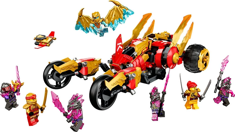 LEGO NINJAGO Le véhicule d'assaut dragon d'or de Kai 71773 Ensemble de construction (624 pièces)