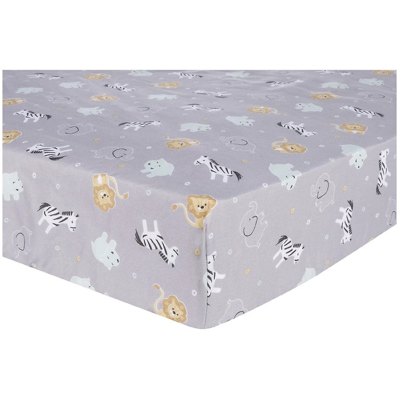 2 Pack Microfiber Sheets - Safari Scribble
