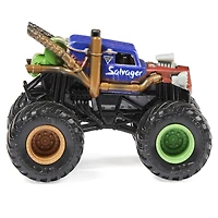 Monster Jam, Monster trucks officiels en métal moulé Salvager Vs. Double Decker Die-Cast, échelle 1:64