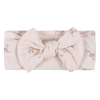 Just Born  - 2 piece Swaddle Blanket+Headband Pink Floral