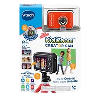 VTech KidiZoom Creator Cam - High-Definition Kids' Camera for Photos and Videos, Included Green Screen, Flip-Out Selfie Camera, Selfie Stick/ Tripod, Auto Timer