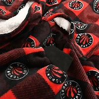NBA Toronto Raptors Oversized Wearable Sherpa Hooded Blanket, One Size Fits Most