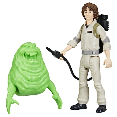 Ghostbusters Fantôme grand frisson, figurine de collection Trevor Spengler de 12,5 cm et fantôme Slimer avec technologie Ecto-Stretch
